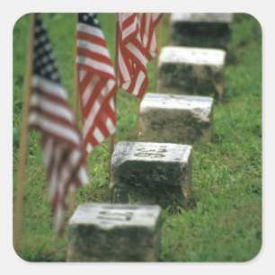 Verenigde Staten, Pennsylvania, Gettysburg. Burger Vierkante Sticker