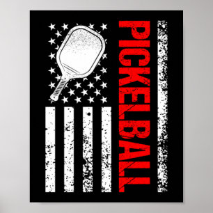Verenigde Staten Pickleball Amerikaanse vlag Poster