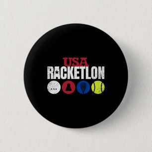 Verenigde Staten Racketlon - Tafeltennis Badminton Ronde Button 5,7 Cm
