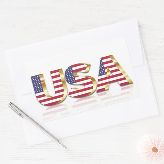 Verenigde Staten Rechthoekige Sticker (Envelop)