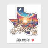 Verenigde Staten Retro Sunset Desert Sticker (Vel)