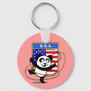 Verenigde Staten Rhythmic Gymnastics Panda Sleutelhanger