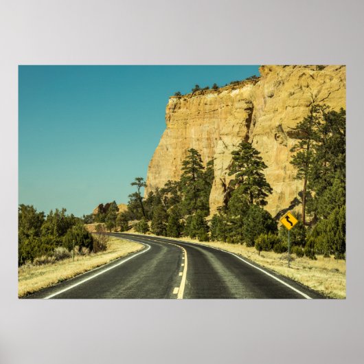 Verenigde Staten Road trip Landscape Poster (Voorkant)