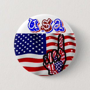 Verenigde Staten._ Ronde Button 5,7 Cm