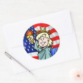Verenigde Staten Ronde Sticker (Envelop)
