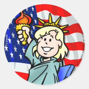 Verenigde Staten Ronde Sticker