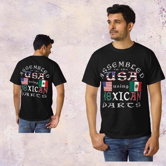 Verenigde Staten samenvoegen met Mexicaanse onderd T-shirt
