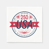 Verenigde Staten Semiquincentennial 250e verjaarda Servet (Voorkant)