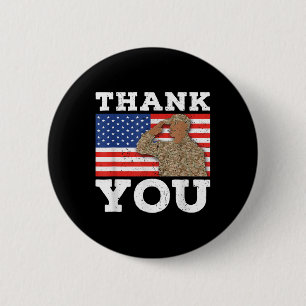 Verenigde Staten Soldaat Patriot Veteraan Vlag Mem Ronde Button 5,7 Cm