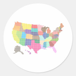 Verenigde Staten Speciale Toeristische Gift Classi Ronde Sticker
