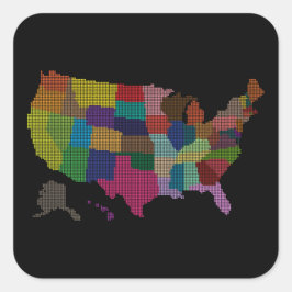 Verenigde Staten Speciale Toeristische Gift Classi Vierkante Sticker