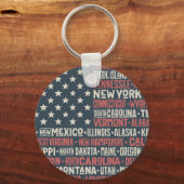 Verenigde Staten |Staten en hoofdsteden Sleutelhanger (Voorkant)