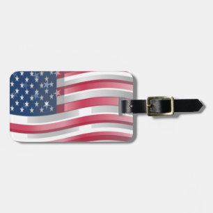 Verenigde Staten: Stripes & Stars in Bold Design Bagagelabel
