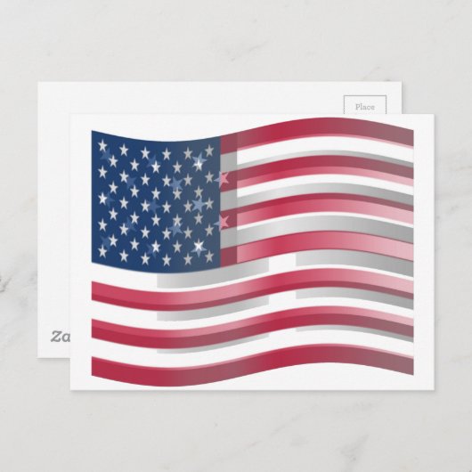 Verenigde Staten: Stripes & Stars in Bold Design Briefkaart (Voorkant / Achterkant)