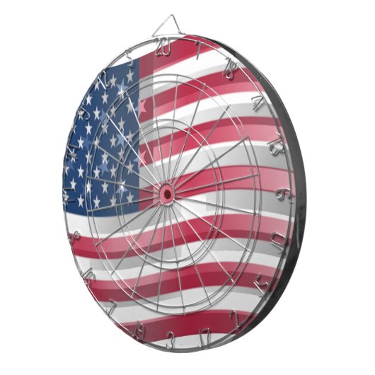 Verenigde Staten: Stripes & Stars in Bold Design Dartbord (Voorkant Rechts)