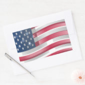 Verenigde Staten: Stripes & Stars in Bold Design Rechthoekige Sticker (Envelop)