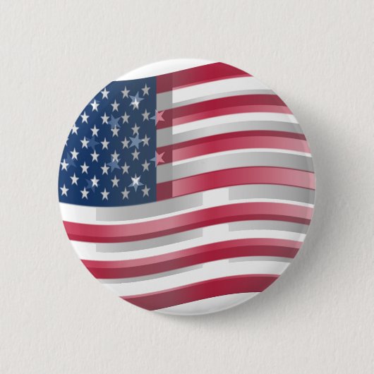 Verenigde Staten: Stripes & Stars in Bold Design Ronde Button 5,7 Cm (Voorkant)