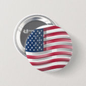 Verenigde Staten: Stripes & Stars in Bold Design Ronde Button 5,7 Cm (Voorkant /achterkant)