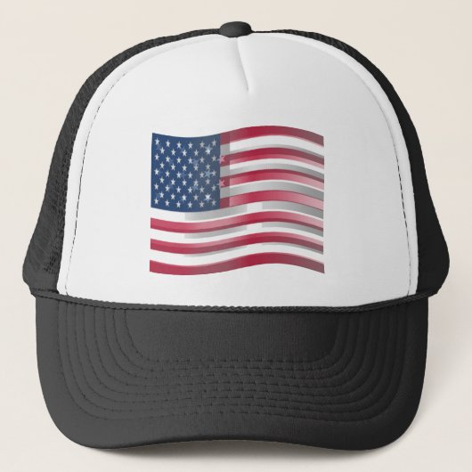 Verenigde Staten: Stripes & Stars in Bold Design Trucker Pet (Voorkant)