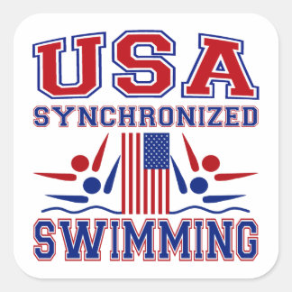 Verenigde Staten synchroon zwemmen Vierkante Sticker