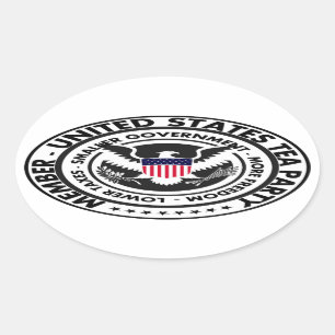 Verenigde Staten Tea Party Ovale Sticker