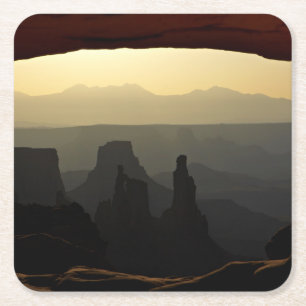 Verenigde Staten, Utah, Canyonlands National Park Vierkante Kartonnen Onderzetter