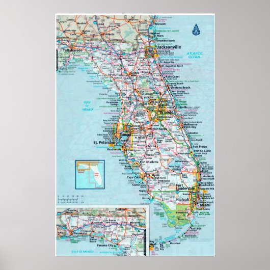 "Verenigde Staten van Amerika: 2015/heute Florida  Poster (Voorkant)