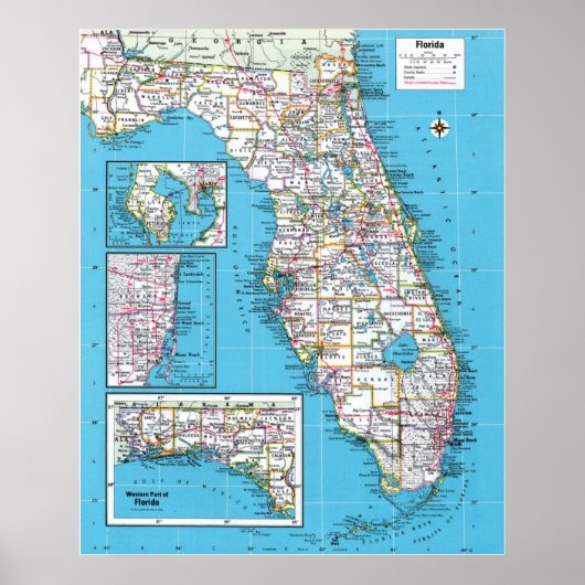 "Verenigde Staten van Amerika: 2015/heute Florida  Poster (Voorkant)