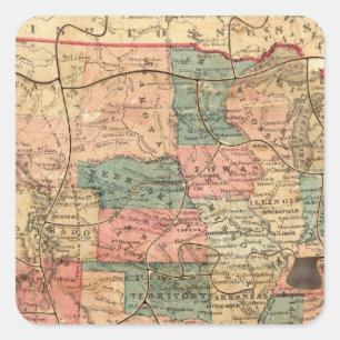 Verenigde Staten van Amerika 8 Vierkante Sticker