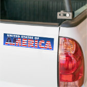 Verenigde Staten van Amerika Bumpersticker (Op Truck)