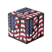 Verenigde Staten van Amerika Flag Photo Cube Kubus (Voorkant hoekig)