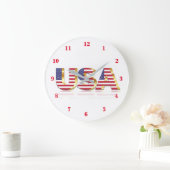 Verenigde Staten van Amerika Flag Wall Clock Grote Klok (Huis)