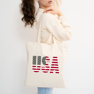 Verenigde Staten van Amerika in het Rode Witte en  Tote Bag