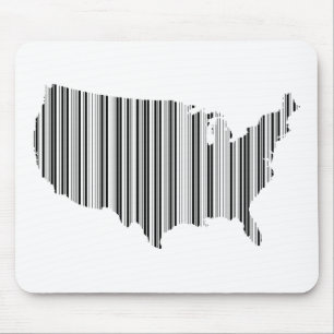 Verenigde Staten van Amerika in streepjescode Muismat