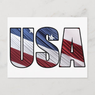Verenigde Staten van Amerika met de rode witte en Briefkaart