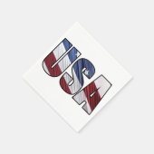 Verenigde Staten van Amerika met de rode witte en Servet (Hoek)