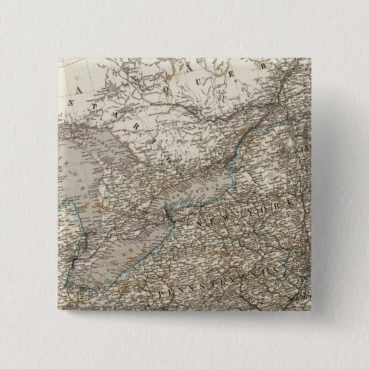 Verenigde Staten van Amerika Noordoost Vierkante Button 5,1 Cm (Voorkant)