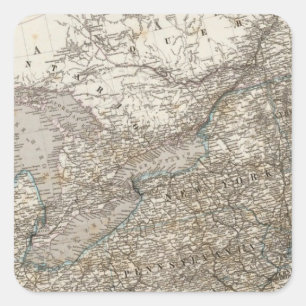 Verenigde Staten van Amerika Noordoost Vierkante Sticker