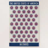 Verenigde Staten van Amerika Patriottische 50 Stat Legpuzzel (Verticaal)