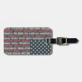 Verenigde Staten van Amerika |Staten en hoofdstede Bagagelabel (Voorkant horizontaal)