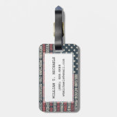 Verenigde Staten van Amerika |Staten en hoofdstede Bagagelabel (Achterkant verticaal)