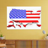 Verenigde Staten van Amerika Vlag Canvas Afbeeldin (Insitu (Woonkamer))