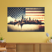 Verenigde Staten van Amerika Vlag Canvas Afbeeldin (Insitu (Woonkamer))