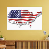 Verenigde Staten van Amerika Vlag Canvas Afbeeldin (Insitu (Woonkamer))