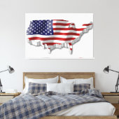 Verenigde Staten van Amerika Vlag Canvas Afbeeldin (Insitu (Slaapkamer))