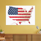Verenigde Staten van Amerika Vlag Canvas Afbeeldin Afdruk (Insitu (Woonkamer))