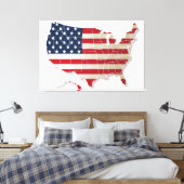 Verenigde Staten van Amerika Vlag Canvas Afbeeldin Afdruk (Insitu (Slaapkamer))