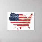 Verenigde Staten van Amerika Vlag Canvas Afbeeldin Afdruk (Voorkant)