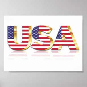 Verenigde Staten van Amerika Vlag Poster Verenigde