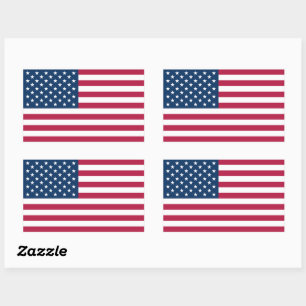 Verenigde Staten van Amerika Vlag van de VS patrio Rechthoekige Sticker